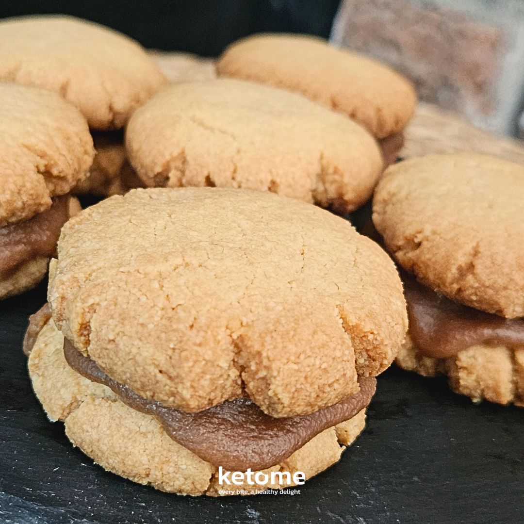 Keto Caramel, no sugar added, low-carb, gluten free cookies
