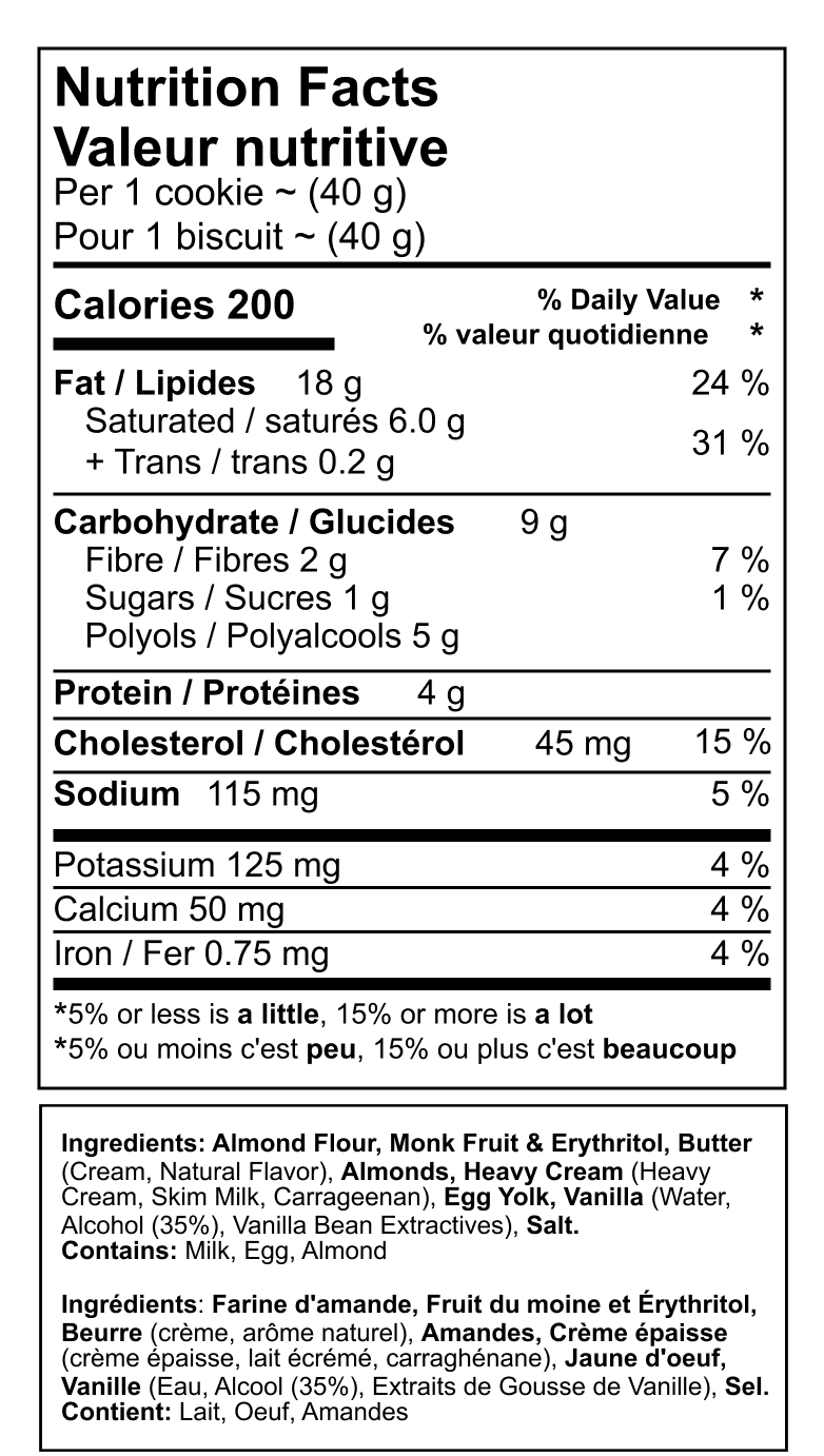 Biscuits faits maison KETO Almond FLOWER - Faible teneur en glucides, sans sucre et sans gluten