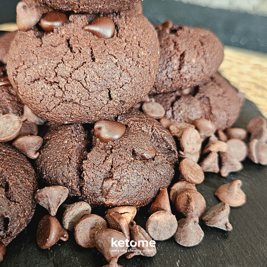 KetoMe Chocolate Keto Cookies high-fat, 2g net carbs, sugar-free, keto-friendly indulgence