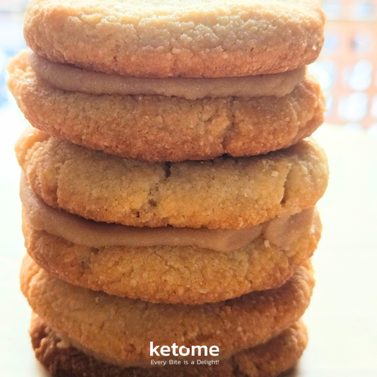 Keto Caramel Stuffed Cookies, Gluten-Free, Low-Carb, Sugar-Free 6-Pack