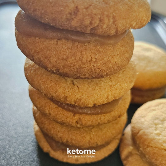 Keto Caramel Stuffed Cookies, Gluten-Free, Low-Carb, Sugar-Free 6-Pack
