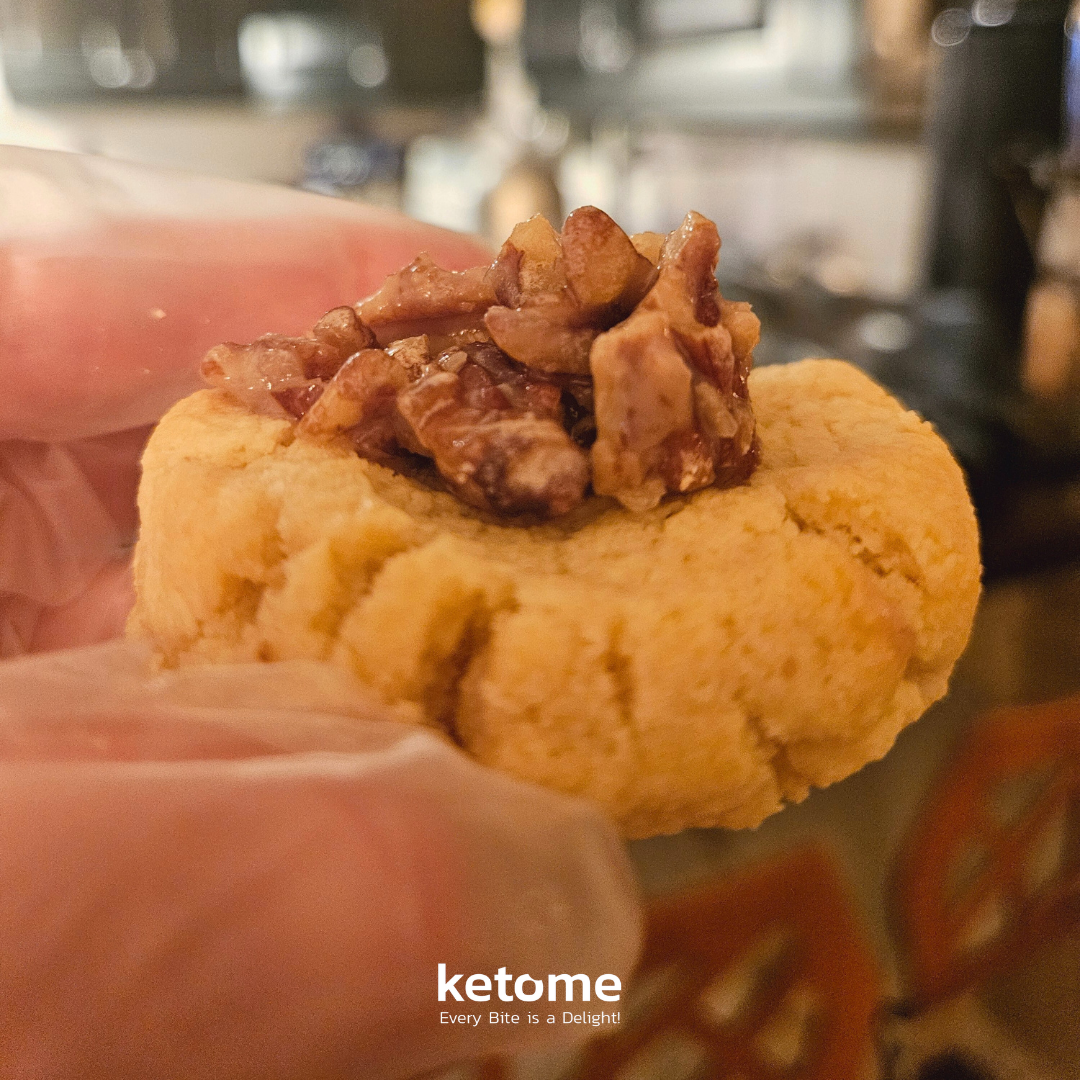 KETO Pecan FLOWER Homemade Cookies - Low-Carb, Sugar-Free & Gluten-Free