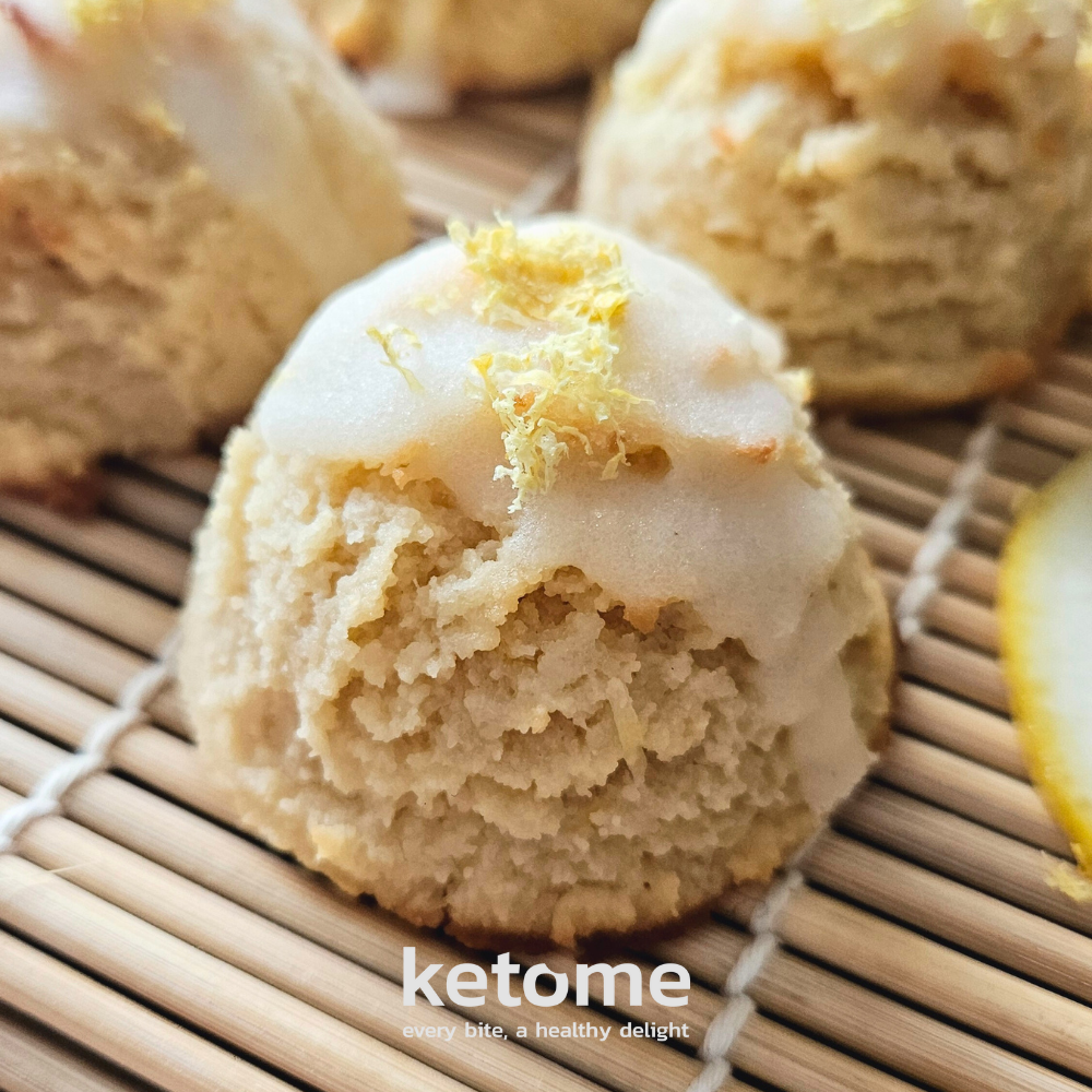 BISCUITS KETO piquants au citron - Faible teneur en glucides, sans sucre et sans gluten