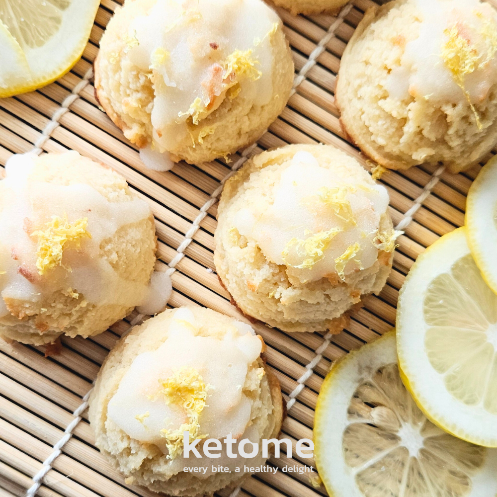 BISCUITS KETO piquants au citron - Faible teneur en glucides, sans sucre et sans gluten