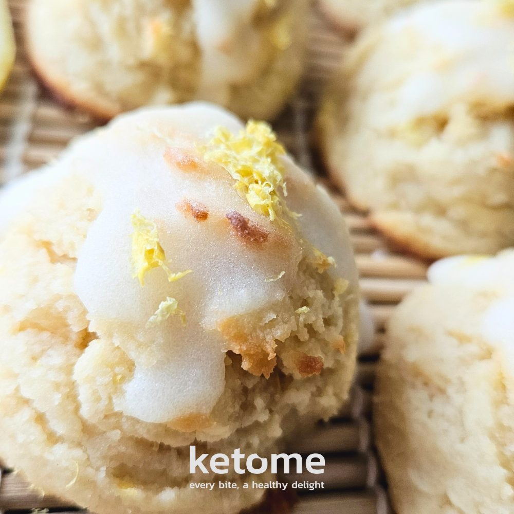 BISCUITS KETO piquants au citron - Faible teneur en glucides, sans sucre et sans gluten