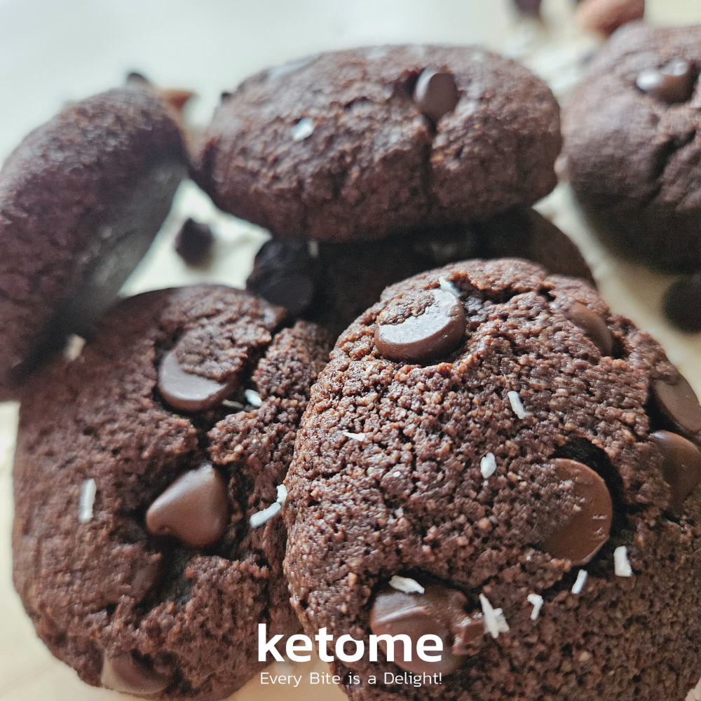 KETO CHOCOLATE Homemade Cookies - Low-Carb, Sugar-Free & Gluten-Free