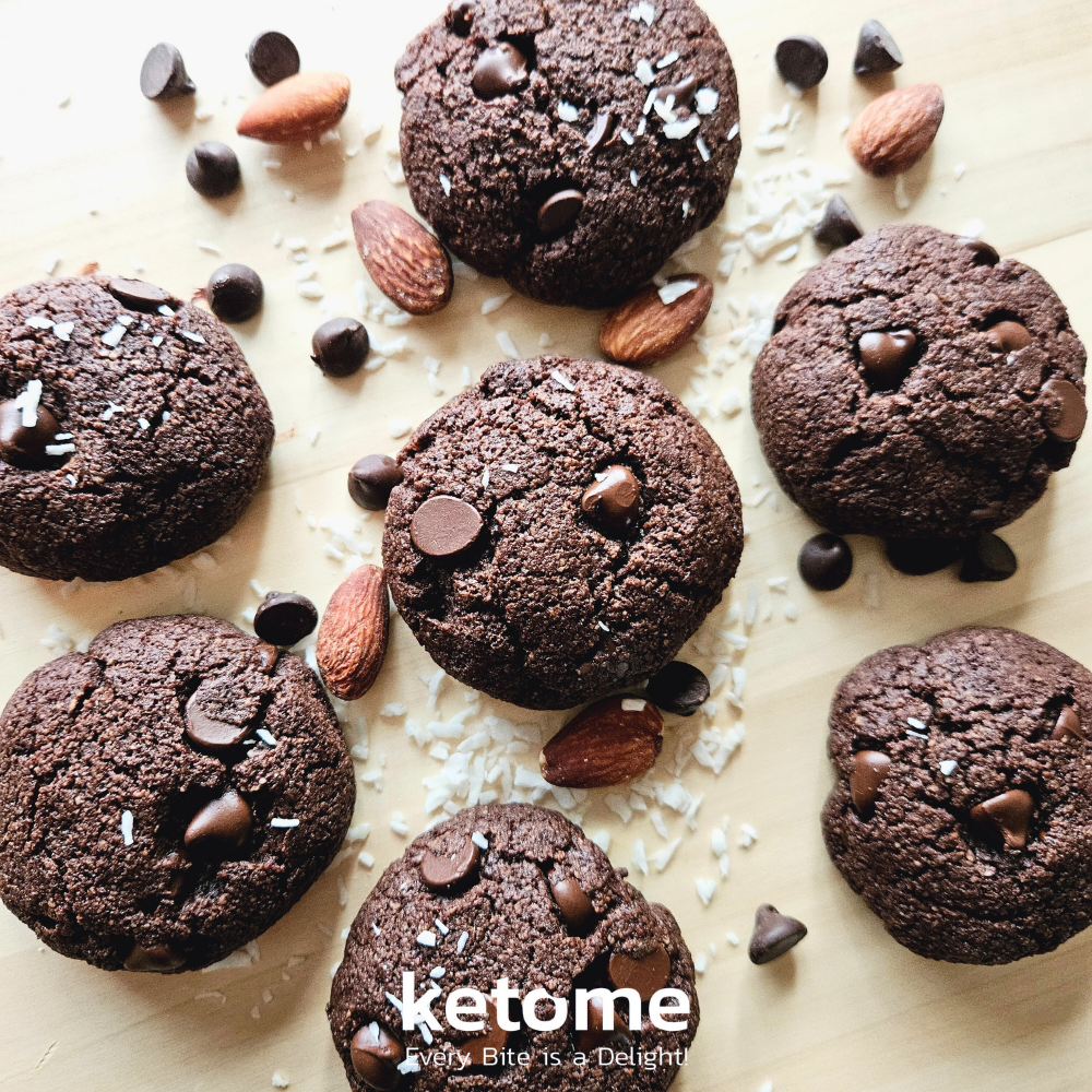 Biscuits faits maison KETO CHOCOLATE - Faible teneur en glucides, sans sucre et sans gluten