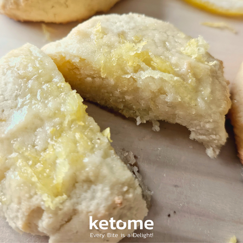 BISCUITS KETO piquants au citron - Faible teneur en glucides, sans sucre et sans gluten