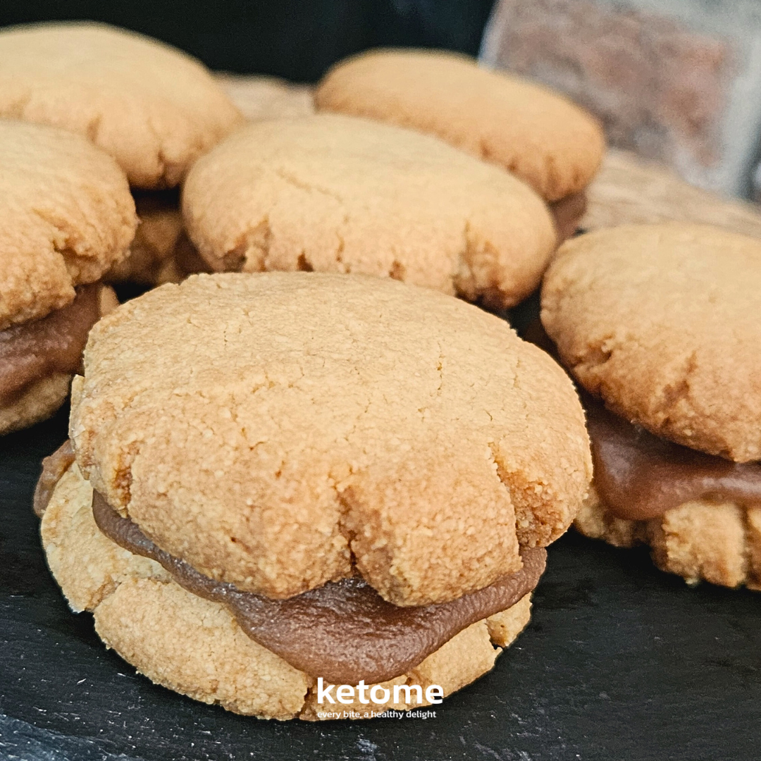 Biscuits KETO CARAMEL faits maison - Faible teneur en glucides, sans sucre et sans gluten