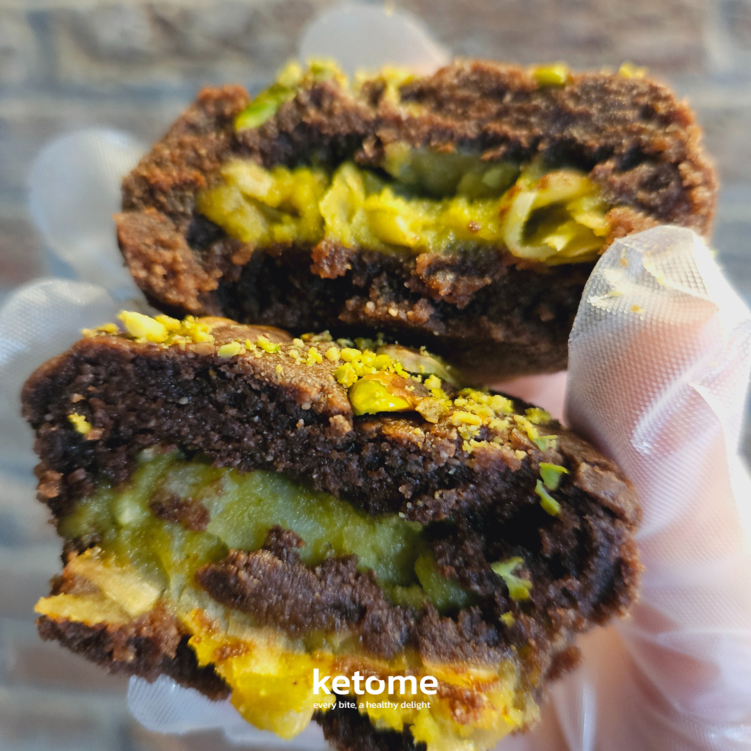 Dubai-Style Pistachio & Hazelnut Filling Keto Cookies