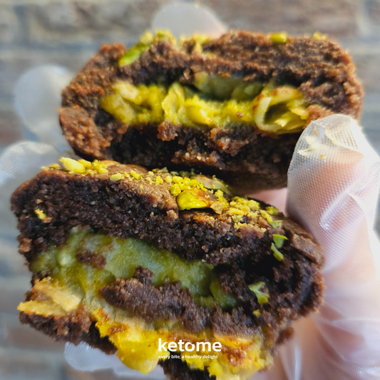 Dubai-Style Pistachio & Hazelnut Filling Keto Cookies