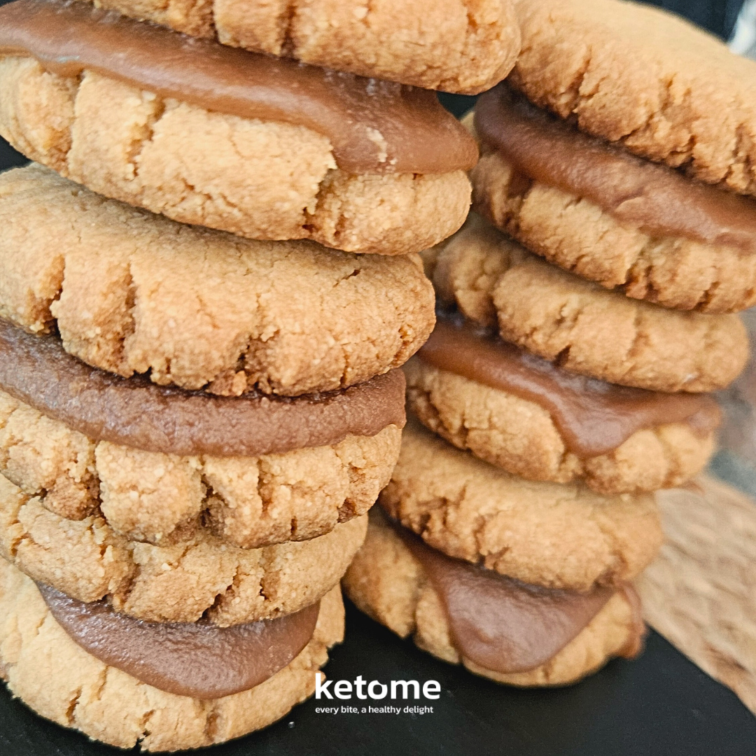 Biscuits KETO CARAMEL faits maison - Faible teneur en glucides, sans sucre et sans gluten