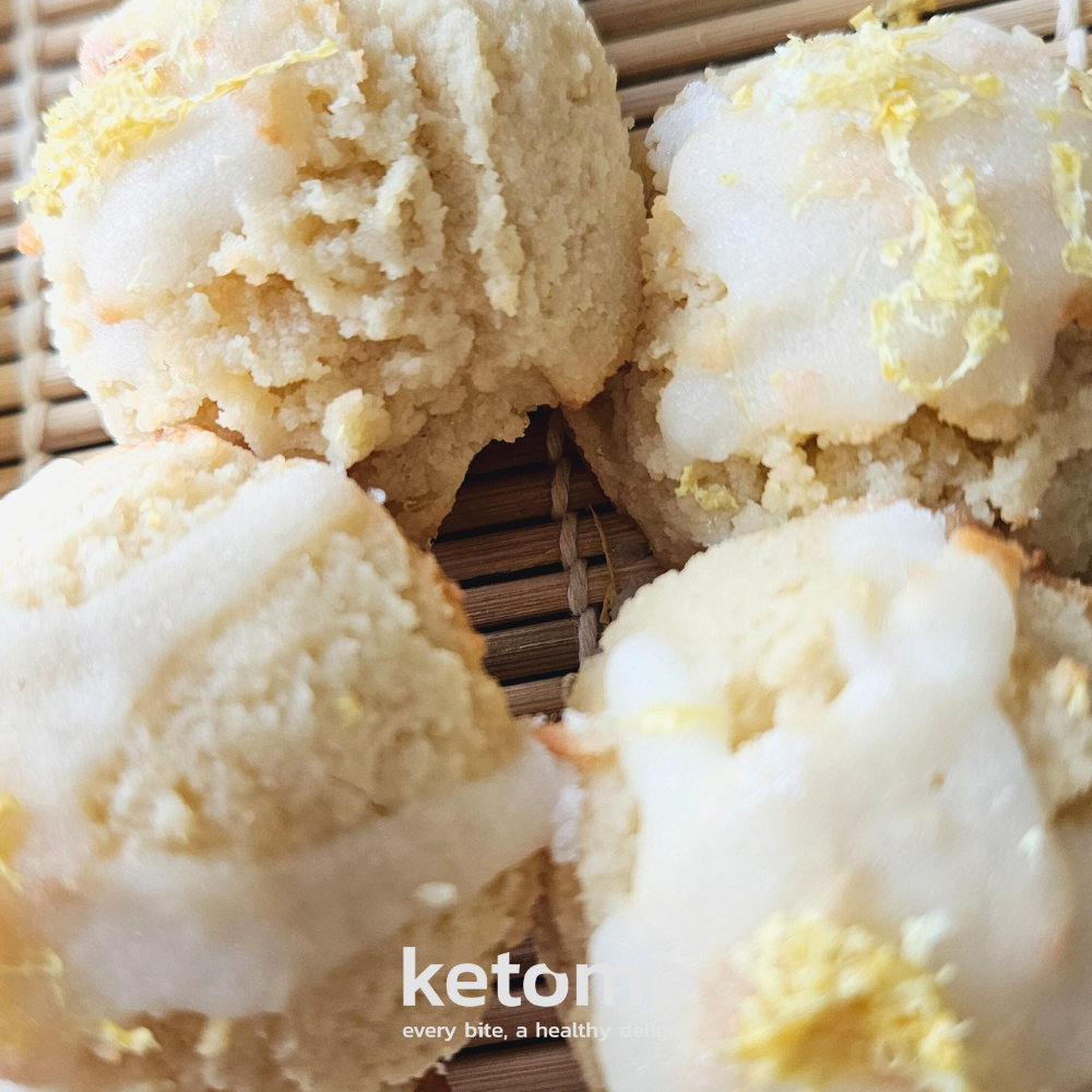 BISCUITS KETO piquants au citron - Faible teneur en glucides, sans sucre et sans gluten