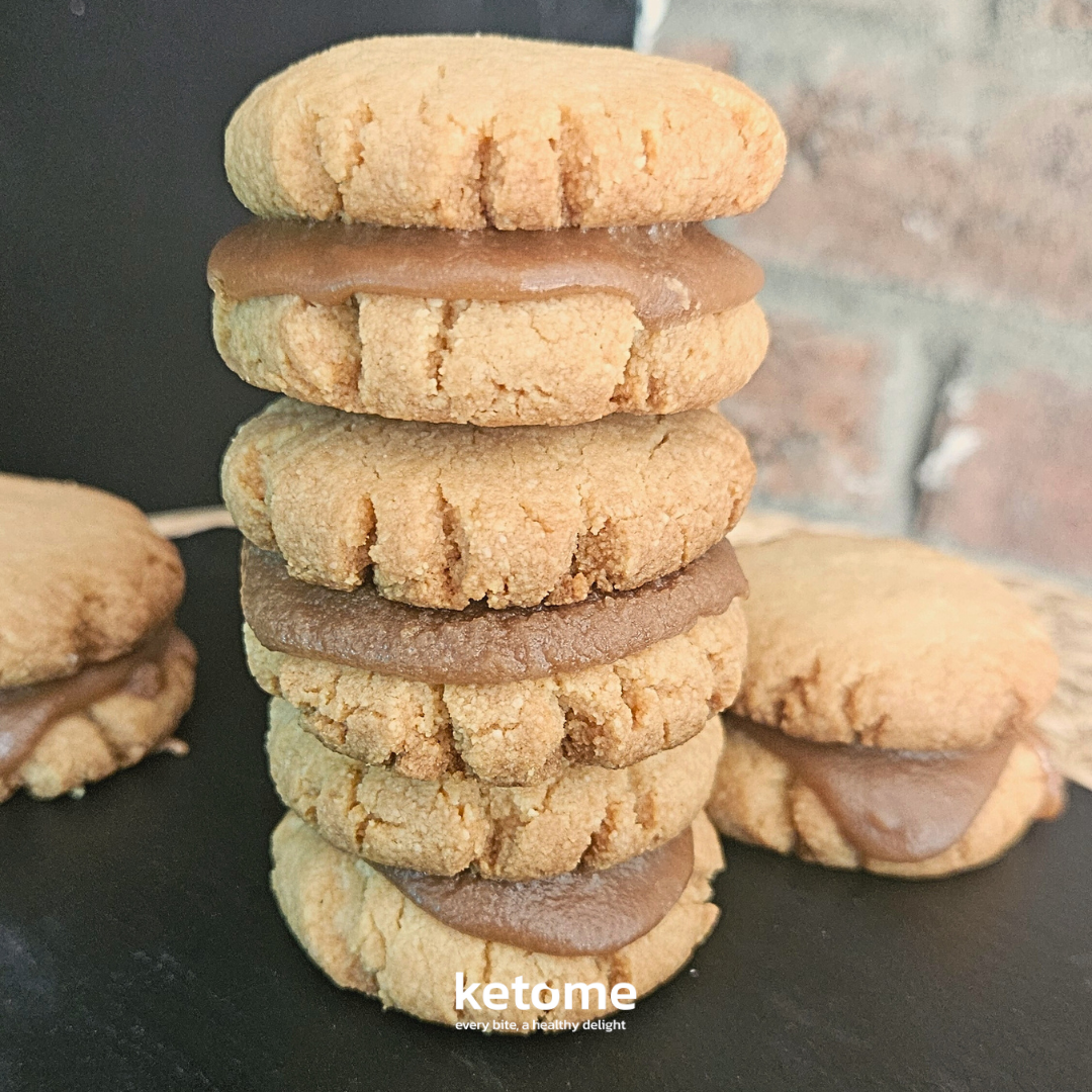 Biscuits KETO CARAMEL faits maison - Faible teneur en glucides, sans sucre et sans gluten