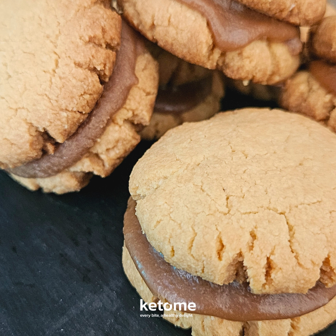 KETO CARAMEL Cookies Homemade - Low-Carb, Sugar-Free & Gluten-Free