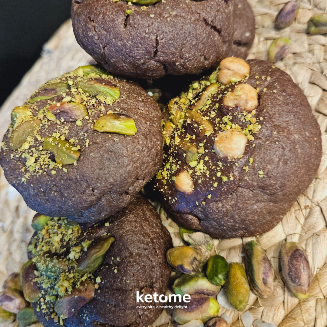 Dubai-Style Pistachio & Hazelnut Filling Keto Cookies