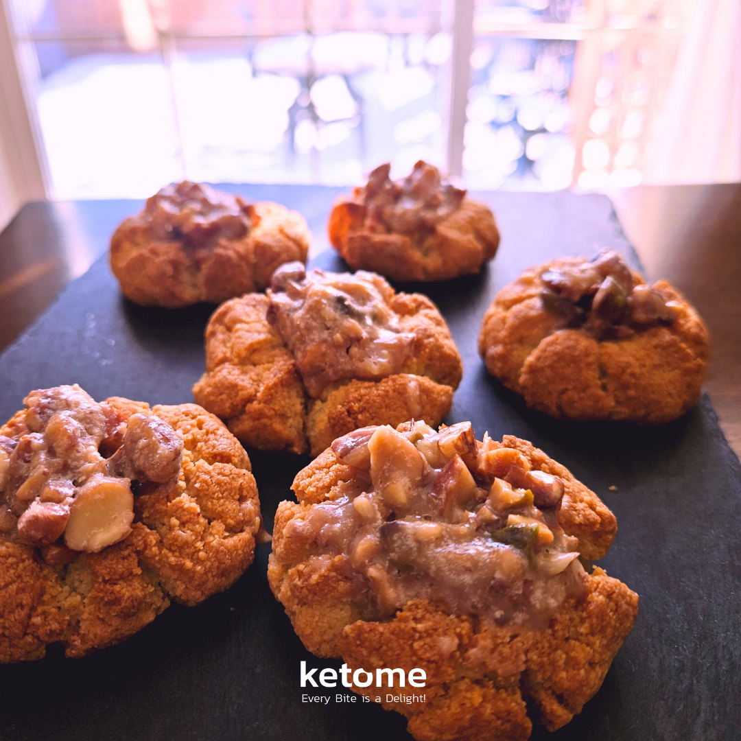 Biscuits faits maison KETO Almond FLOWER - Faible teneur en glucides, sans sucre et sans gluten