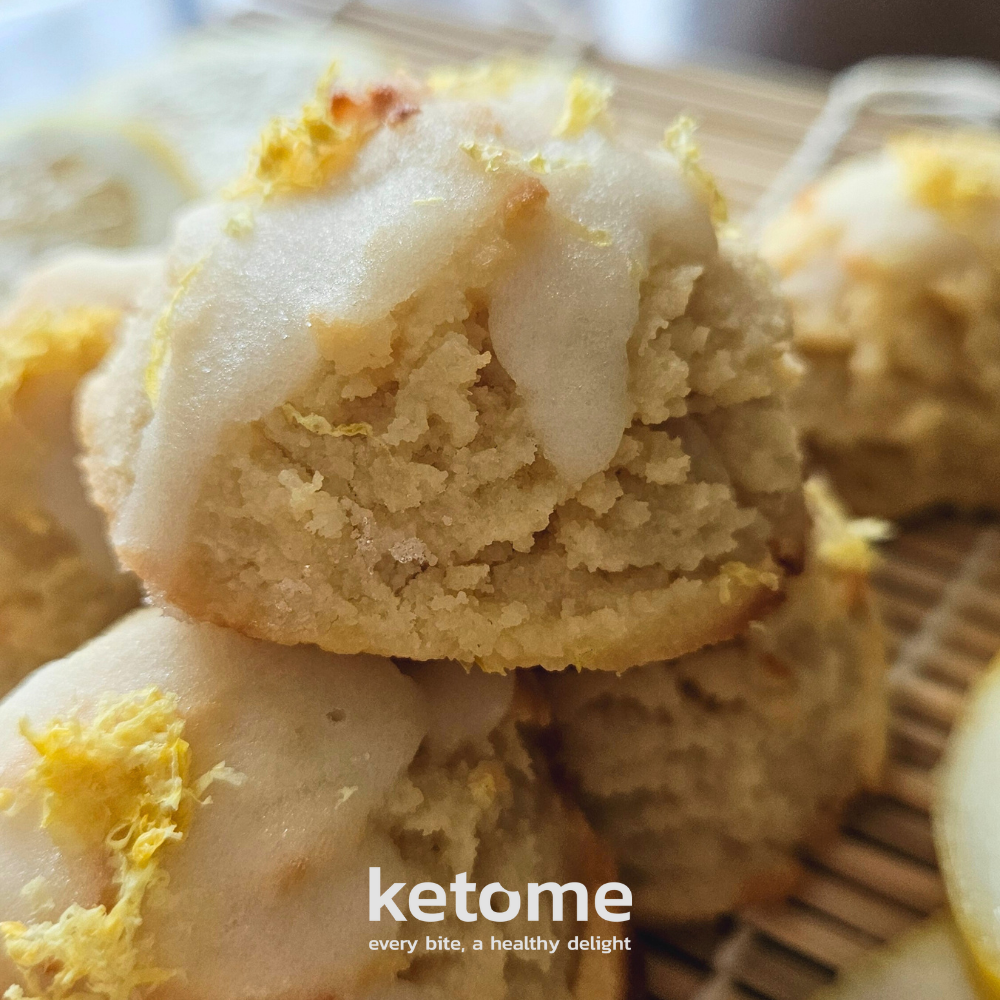 BISCUITS KETO piquants au citron - Faible teneur en glucides, sans sucre et sans gluten