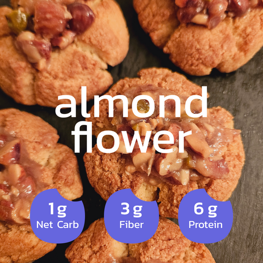 Biscuits faits maison KETO Almond FLOWER - Faible teneur en glucides, sans sucre et sans gluten