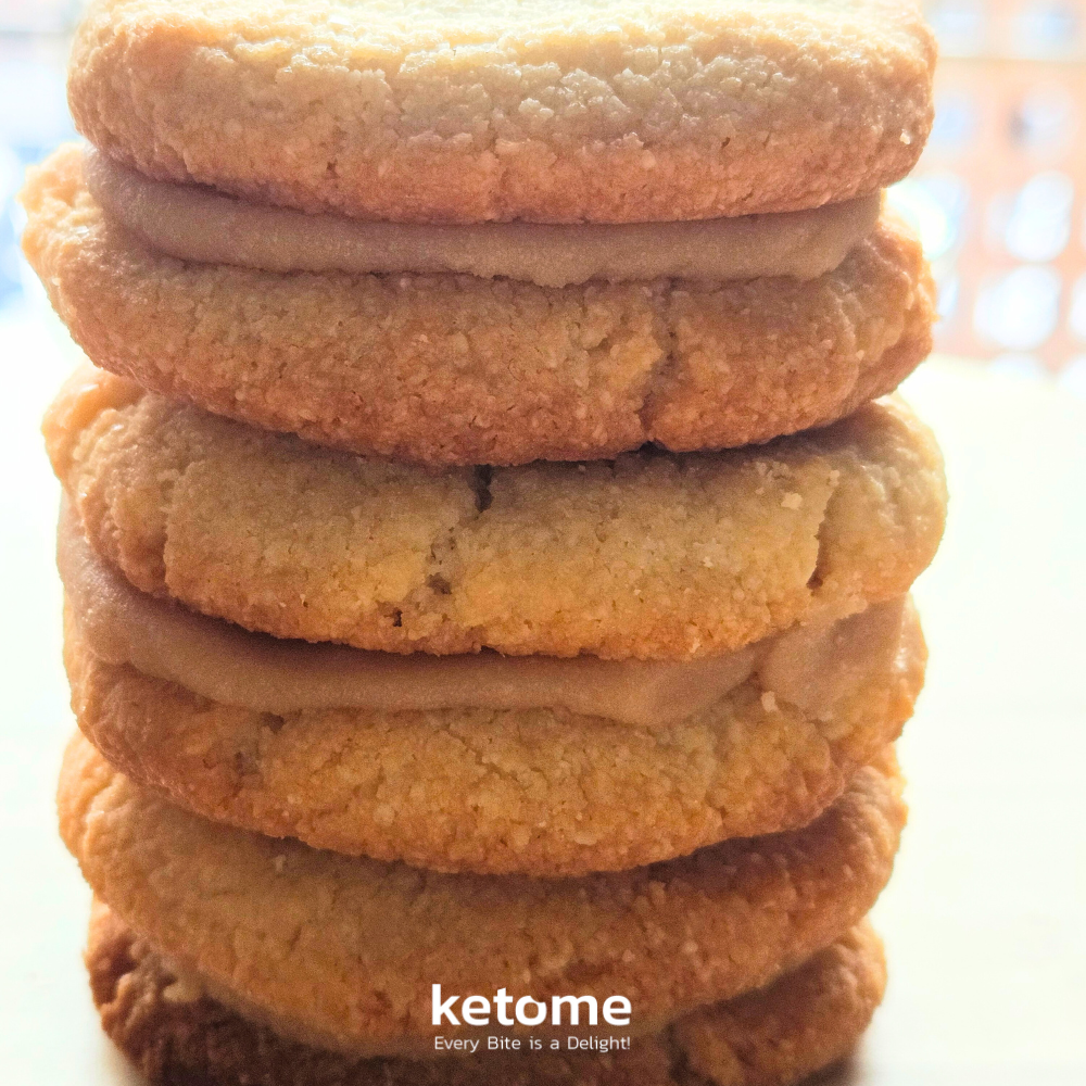 KETO CARAMEL Cookies Homemade - Low-Carb, Sugar-Free & Gluten-Free