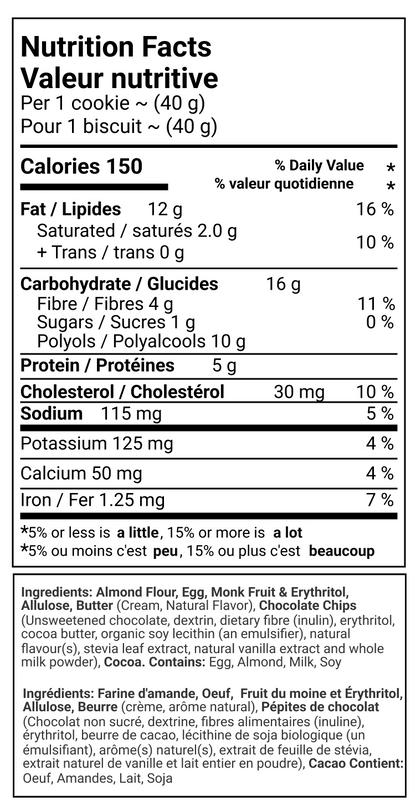 Biscuits faits maison KETO CHOCOLATE - Faible teneur en glucides, sans sucre et sans gluten