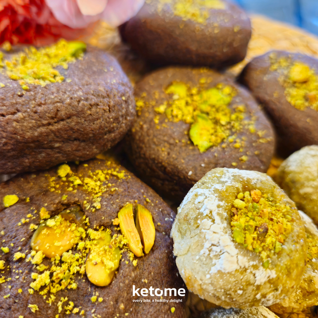 Dubai-Style Pistachio & Hazelnut Filling Keto Cookies