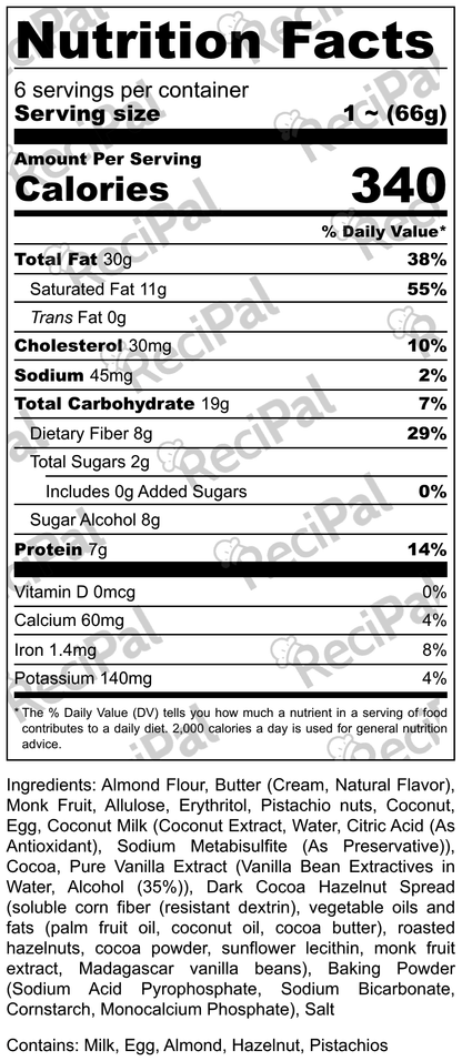 Dubai-Style Pistachio & Hazelnut Filling Keto Cookies