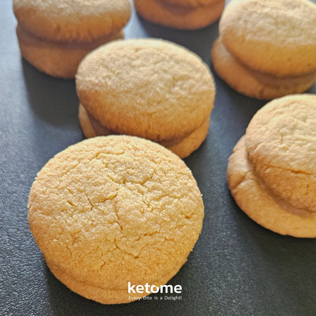 KETO CARAMEL Cookies Homemade - Low-Carb, Sugar-Free & Gluten-Free